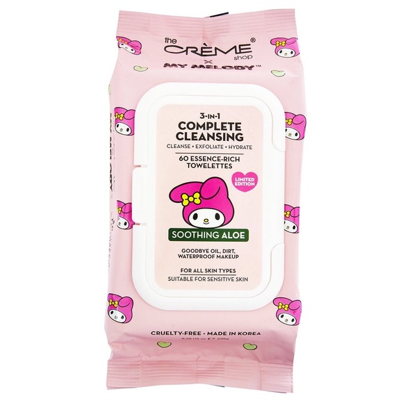 The Crème Shop x My Melody 3-in-1 Complete Cleansing Towelettes - Soothing Aloe - Picture 2 of 6